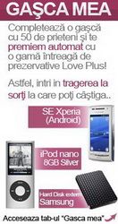 Concurs "Gasca Mea": castiga un smartphone Sony-Ericsson Xperia X8, un iPod Nano 8 GB si un hard disk extern Samsung 500 GB