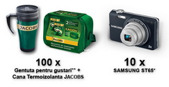 Castiga 10 aparate Samsung ST65 si 100 sandwich bag Jacobs