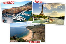 Castiga o vacanta de 7 zile pentru 4 persoane la Paris, Monaco sau Tenerife