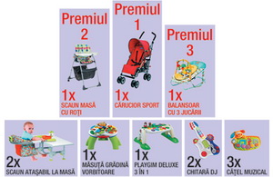 Castiga 2 carucioare Chicco, un balansoar Chicco sau una din cele 10 mentiuni Chicco