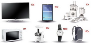 Castiga 10 televizoare Smart Ultra HD 4K, 20 tablete Samsung Galaxy Tab A si alte 288 de premii