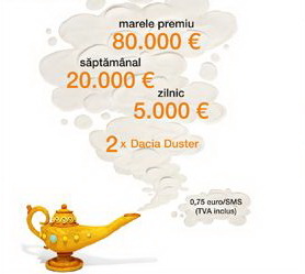 Castiga 2 masini Dacia Duster, 53 iPhone 3GS, 10 televizoare LCD Panasonic