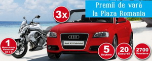Castiga 3 masini Audi A3 Cabriolet, o motocicleta Kawasaki, 5 scutere, 20 de excursii si 2.700 de vouchere de cumparaturi