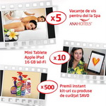 Castiga 5 vacante in Poiana Brasov sau Eforie Nord, 10 iPad Mini si 500 kit-uri curatenie Savo