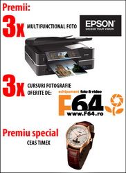 Castiga 3 multifunctionale foto Epson, 3 cursuri foto si un ceas Timex