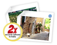 Castiga 2 excursii culinare in Italia-Toscana si alte 220 de premii