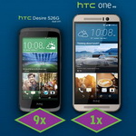 Castiga un smartphone HTC One M9 si 9 smartphone-uri HTC Desire 526