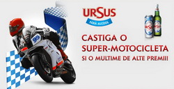 Castiga o motocicleta Honda, o excursie in Portugalia, 33 console Play Station 3 si 1.100 pack-uri de bere Ursus